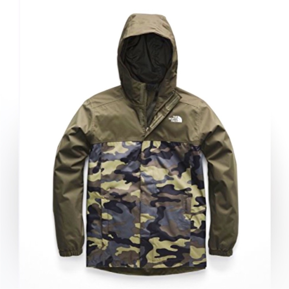 NWOT North Face Dry Vent Camo Rain Jacket Boy's Size L 14-16